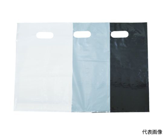 カラーポリ手提げ袋M　0.08X300X450　白　20枚入画像