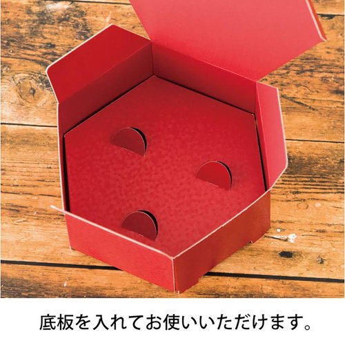贈答箱 KRW-HGM きらび六角BOX-M/ホワイト(10枚) ヘッズ 白い六角形の贈答箱が整然と並び、シンプルなデザインが際立つ様子。