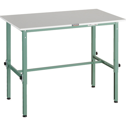 RAEM2型高さ調節作業台 天板 1200×750×650-950mm 脚部:ｸﾞﾘｰﾝ 1台画像