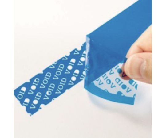 免税対応テープ セキュリティテープ VOIDブルー 50mm×50m巻 1巻画像