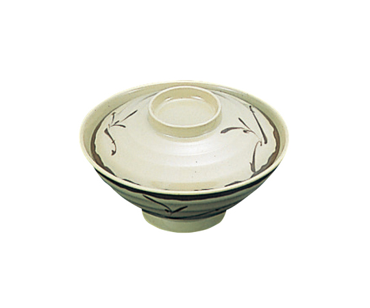 メラミン和食器　織部　茶漬椀（蓋付）画像