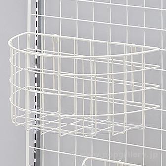 ネット用半円カゴ（シート付）W400（ホワイト）画像