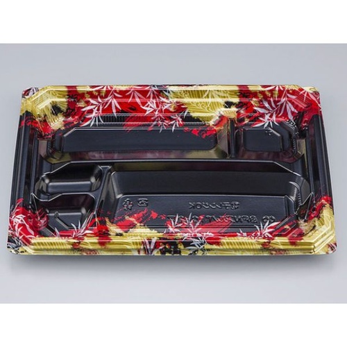 シーピー化成 弁当容器 BFNアルバ10-2平 みお赤 本体 発泡画像