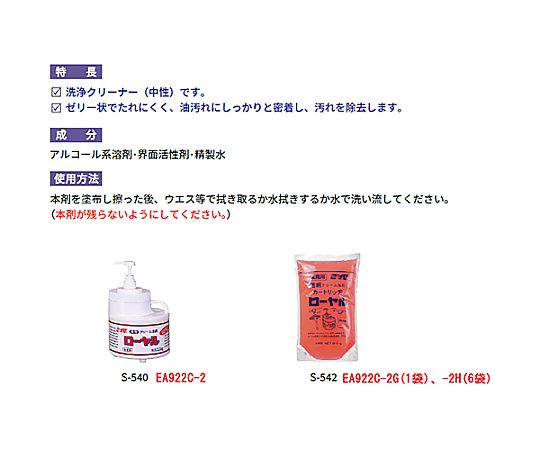 2.5kg 業務用クリーナー(詰替用) 白いパッケージが鮮やかな色合いで目立つ状態