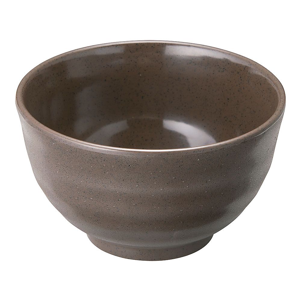 メラミンウェア　茶　どんぶり　小画像
