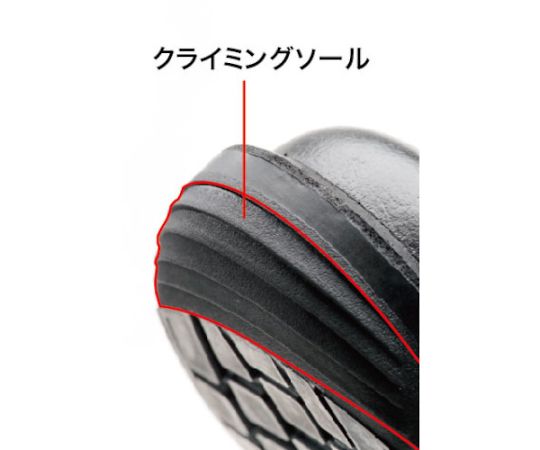 高機能防水活動靴　RT833F防水　P-4CAP静電　23.5cm 靴底のデザインが見えるアップの状態