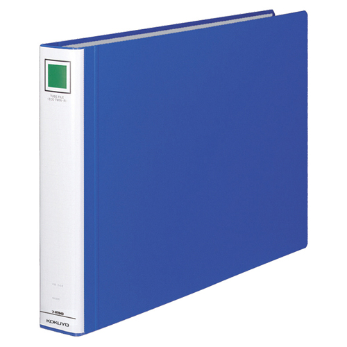 ﾁｭｰﾌﾞﾌｧｲﾙ(ｴｺﾂｲﾝR) A3ﾖｺ 400枚収容 40mmとじ 背幅55mm 青 1冊画像