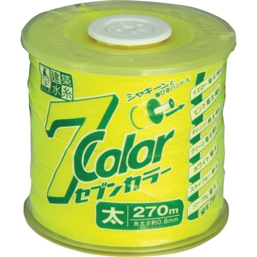 7COLOR　太　イエロー　270m　1個画像