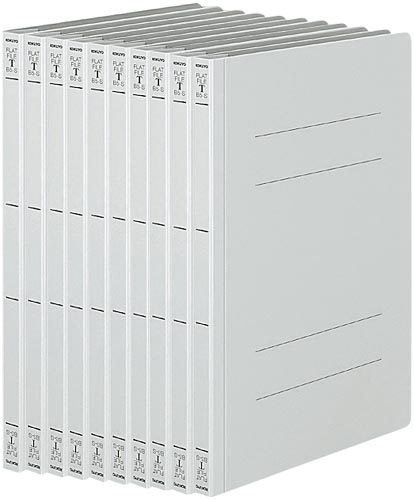 フラットファイルＴ　Ａ４縦　グレー　１０冊画像