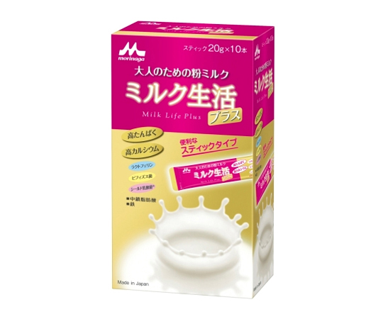 大人のための粉ミルク　ミルク生活プラス　スティック　1ケース(10本×12箱入)画像