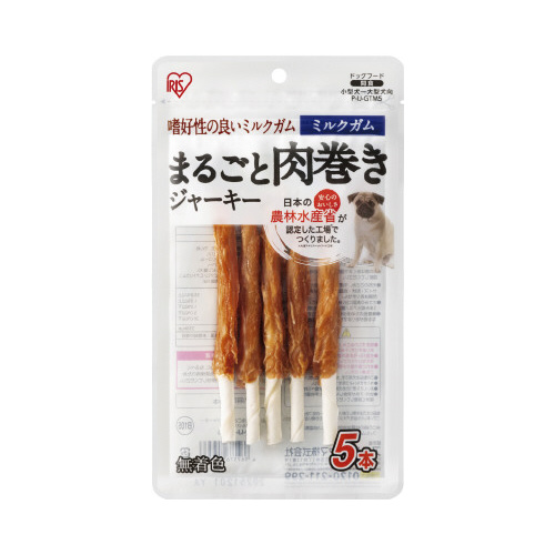 まるごと肉巻きジャーキーミルクガム５本