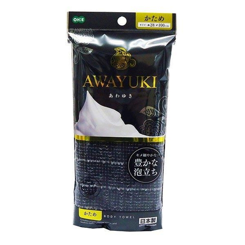 ボディタオル オーエ あわゆき ナイロンタオル かため画像