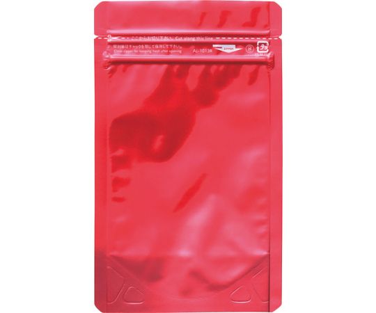 「ラミジップ」　アルミカラースタンドタイプ　赤　130×100+30　（50枚入）画像