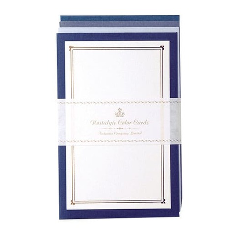 ミニカード ノスタルジックカラーブルー（カード、封筒各4枚入）画像