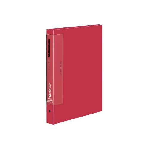 クリヤーブック替紙式赤Ａ４縦背幅３３ｍｍ画像