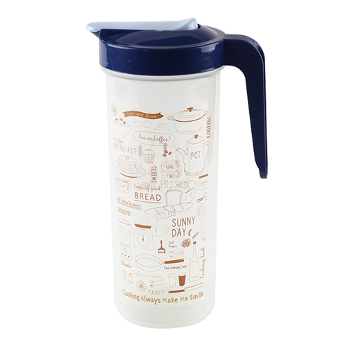 ピッチャー 1.3L 冷水筒 ワンプッシュ ウォータージャグ 水差し プラスチック製 キッチン画像