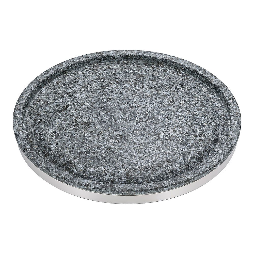 長水石焼丸型プレート 補強リング付 30cm画像