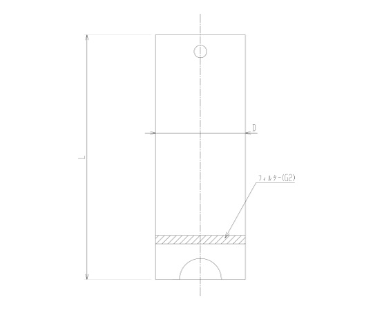 抽出器用円筒ガラス濾過器画像