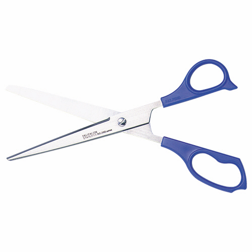 ｽﾃﾝﾚｽはさみ 刃渡り80mm 青 1本画像