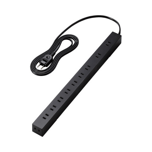 電源タップ　２ｍ　２Ｐ　１０個口　ブラック画像