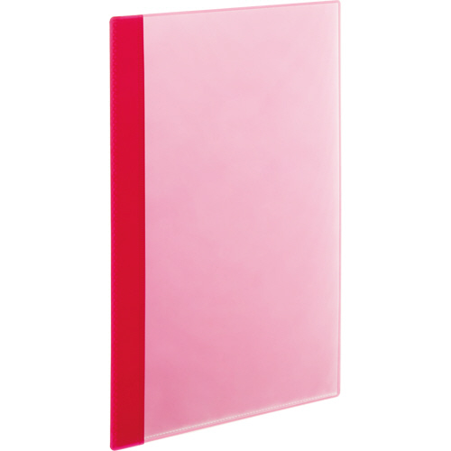 薄型ｸﾘｱﾌﾞｯｸ(角まる)A4ﾀﾃ10ﾎﾟｹｯﾄ 背幅3mmﾋﾟﾝｸ 1ｾｯﾄ(50冊:5冊×10ﾊﾟｯｸ)画像