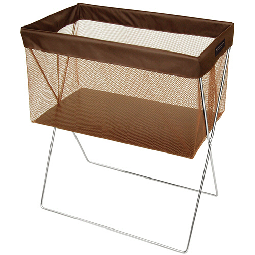 ｻｲﾄﾞﾜｺﾞﾝ 浅型 ﾒｯｼｭ L ﾌﾞﾗｳﾝ 1個画像