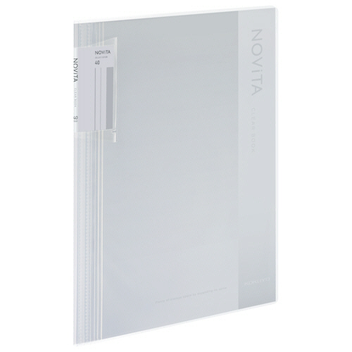 ｸﾘﾔｰﾌﾞｯｸ(ﾉﾋﾞｰﾀ) 固定式 A4ﾀﾃ 40ﾎﾟｹｯﾄ 背幅8-50mm 透明 1冊画像