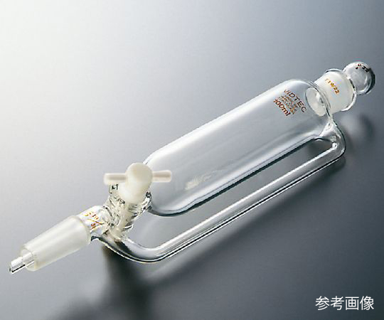 平衡形分液ロート（PTFEコック付）　50mL　普通摺合画像
