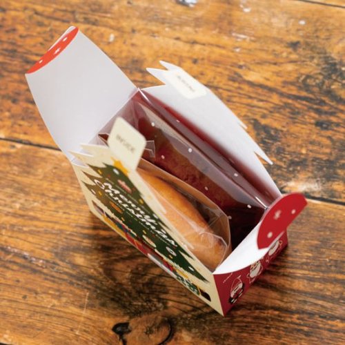 贈答箱 クリスマスミニツリーダイカットボックス-1(20枚) ヘッズ クリスマスツリーの形をした贈答箱が20枚並んで見える状態