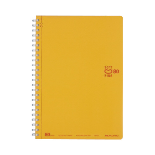 ソフトリングノートＡ５　ドット入Ｂ罫　８０枚　橙画像