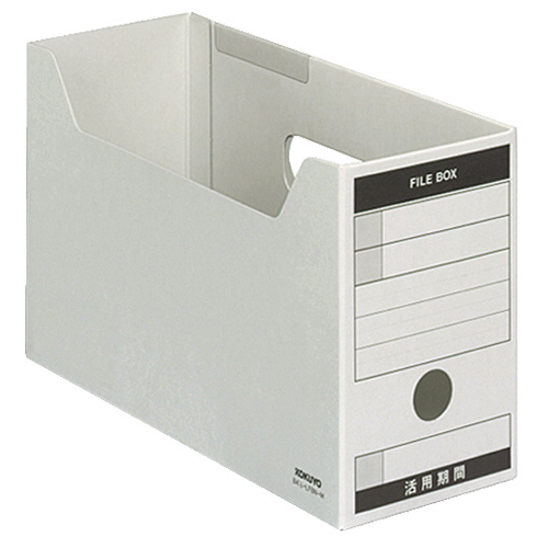 ﾌｧｲﾙﾎﾞｯｸｽ-FS(Bﾀｲﾌﾟ) B4 1/3ﾖｺ 背幅102mm ｸﾞﾚｰ 1ﾊﾟｯｸ(5冊)画像