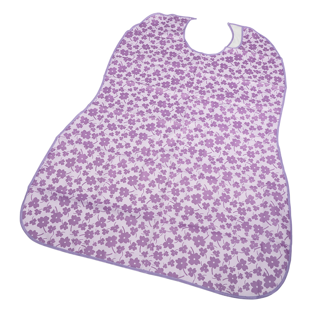 長持ちする大きなお食事エプロン（パープル）画像