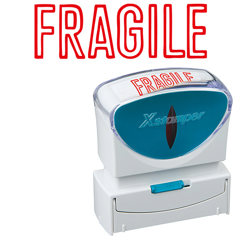 Xｽﾀﾝﾊﾟｰ ﾋﾞｼﾞﾈｽ用ｷｬｯﾌﾟﾚｽ B型 (FRAGILE) ﾖｺ 赤 1個画像