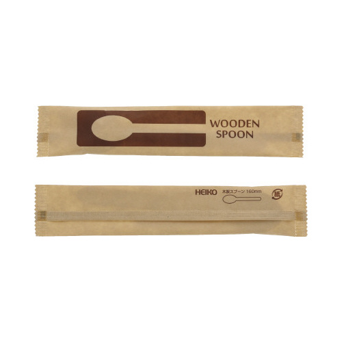 木製スプーン１６０ｍｍ未晒紙完封２０００本入画像