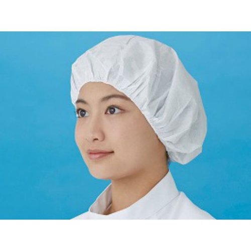 不織布キャップ つくつく帽子 EL-101 L 白 日本メディカルプロダクツ [ケース販売]