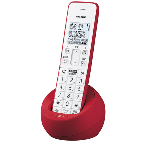 ｺｰﾄﾞﾚｽ電話機 子機1台 ﾚｯﾄﾞ系 1台画像