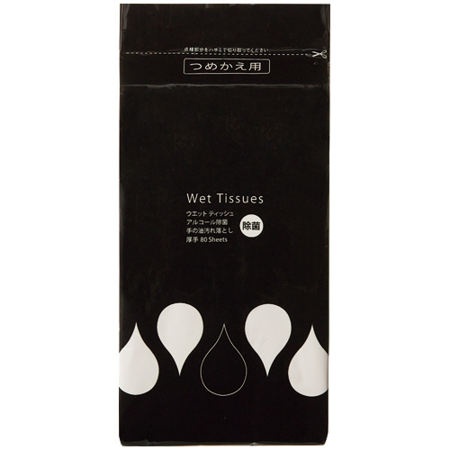 ｱﾙｺｰﾙ除菌ｳｴｯﾄﾃｨｯｼｭ 油汚れ落とし ﾎﾞﾄﾙ詰替 1ｾｯﾄ(1600枚:80枚×20ﾊﾟｯｸ)画像