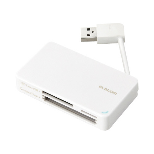 ＵＳＢ２．０カードリーダー　ホワイト画像