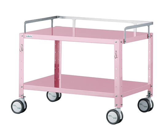 ミニカラフルステンワゴン（フック付き・低床タイプ）　ラージ　ピンク画像