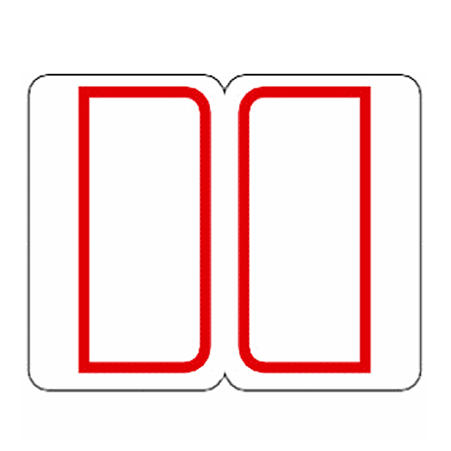 ｲﾝﾃﾞｯｸｽﾗﾍﾞﾙ 18×25mm 赤 1ﾊﾟｯｸ(352片:16片×22ｼｰﾄ)画像