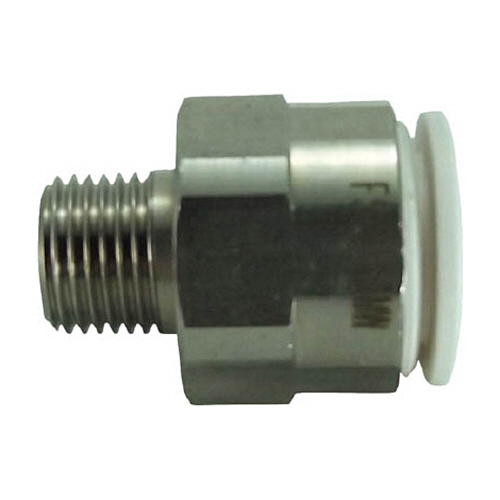 ﾀｯﾁｺﾈｸﾀｰﾌｧｲﾌﾞ ﾒｲﾙｺﾈｸﾀｰ(ﾎﾜｲﾄﾎﾞﾃﾞｨｰ)10mm･R1/8 1個画像