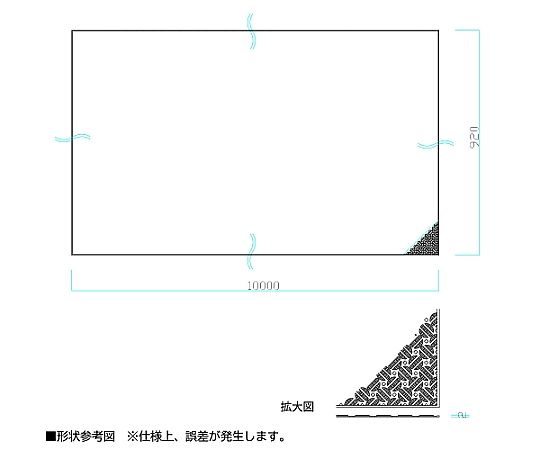 0.92x10m /2mm ノンスリップマット(ブラウン) 滑り止め効果を強調した奥行きのあるブラウンのマットが広がる様子
