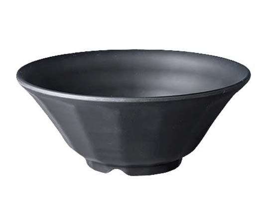 メラミン食器　キワミラーメン鉢　20cm　TD-802-BKM　黒マット画像