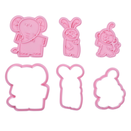 クッキー型 セット たべっ子どうぶつ プラスチック ぞう×うさぎ×さる画像