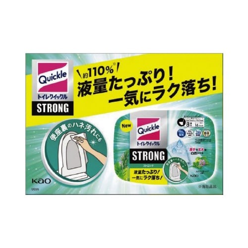 トイレクイックルストロングローズ替24枚 パッケージの上部が見え、ローズの香りを示すシンボルが際立っている状態
