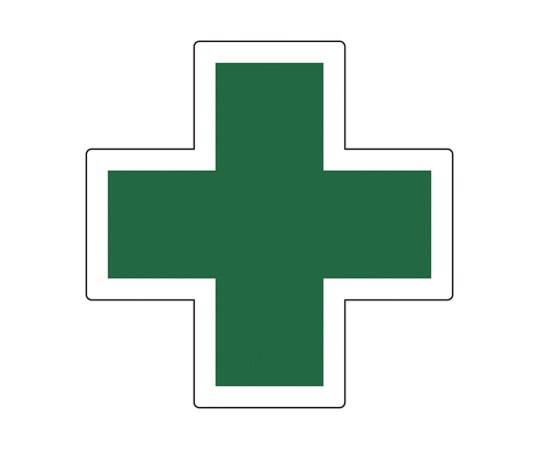 ヘルメット用ステッカー 34mm角十字 1組（5枚入）画像