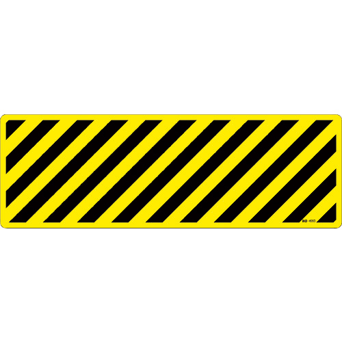 路面標示ｽﾃｯｶｰ 黄/黒(ﾄﾗ柄) 路面-605D 200×600mm 滑り止めﾀｲﾌﾟ 1枚画像