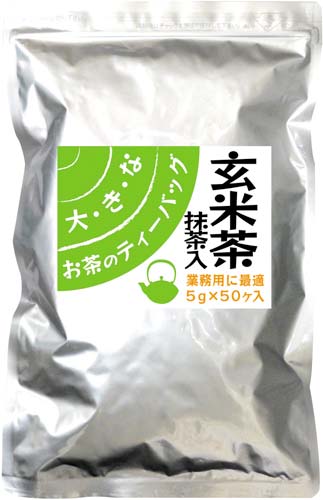 大きなお茶のティーバッグ　抹茶入玄米茶５ｇ・５０Ｂ画像
