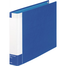 ﾊﾟｲﾌﾟ式ﾌｧｲﾙ(環境) 片開き B4ﾖｺ 400枚収容 40mmとじ 背幅55mm ﾌﾞﾙｰ 1冊画像