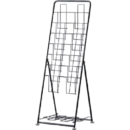 アールエフヤマカワ　パンフレットスタンド　７段　ダブル　ブラック画像